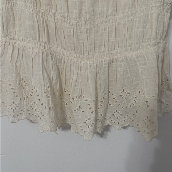 Old Navy Cream Ruffle Blouse - Picture 3 of 4
